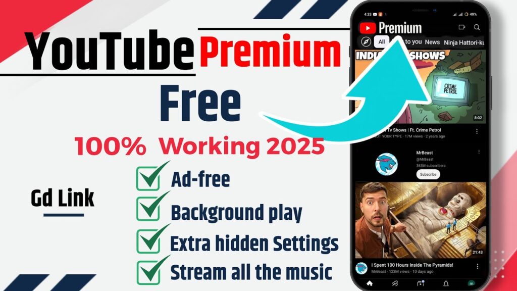 YouTube Premium Mod APK Download (Latest 2025) – Free Premium Features