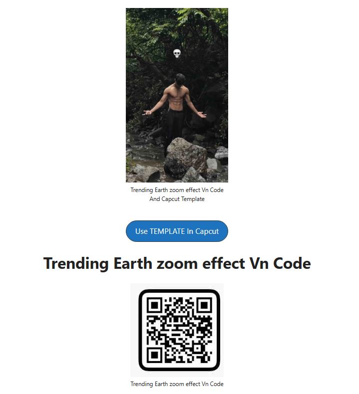 Trending Earth zoom effect Vn Code And Capcut Template