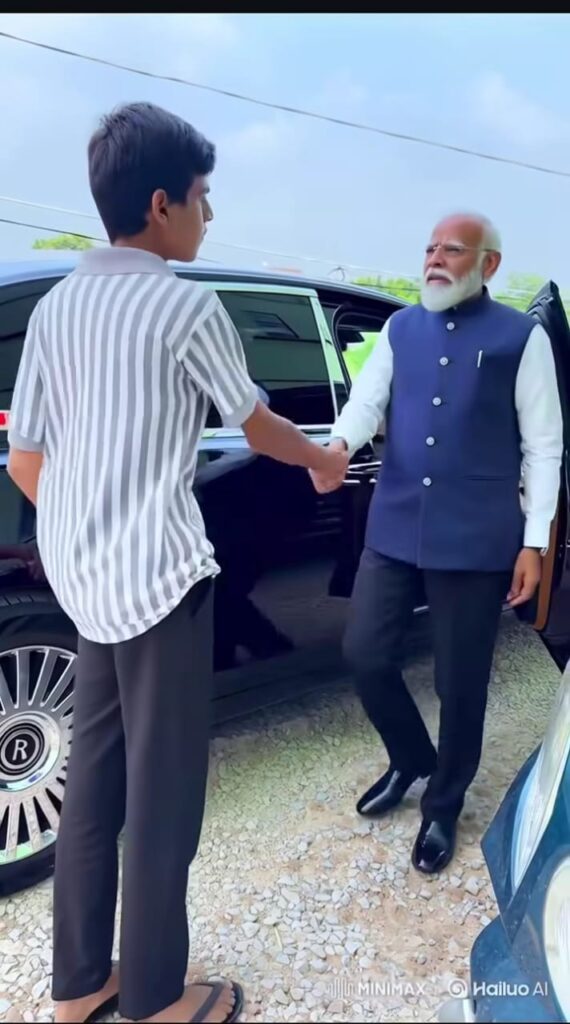modi ji hand shake ai video prompt