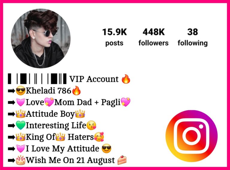 Instagram VIP Bio For Boys