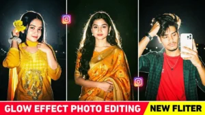 Trending glow effect photo editing Lofi dusk filter prompt Instagram new filter lofi dusk